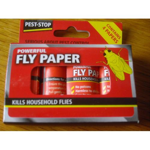 PestStop Powerful Fly Paper 4 Pack